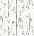 Timeet 16.1" x 197" Leaf Wallpaper Peel and Stick White and Purple Wallpaper Boho Self Adhesive Removable Vinyl Contact Paper for Bedroom Living Room Decor