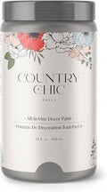 Country Chic All-in-One Chalk Paint for Furniture, Cabinets, Home Decor, Eco-Friendly, Matte Finish, Built-In Primer & Top Coat for Wood, Metal - Pebble Beach (Grey) - Quart 32 oz (950 ml)