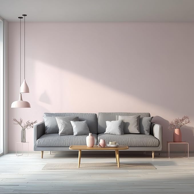 EVOLVE Interior Paint & Primer, Eggshell (Pale Pink), 1 Gallon – One-Coat Coverage, Excellent Hide, Low VOC, Low Odor, Washable Paint for Walls, Doors & Trim