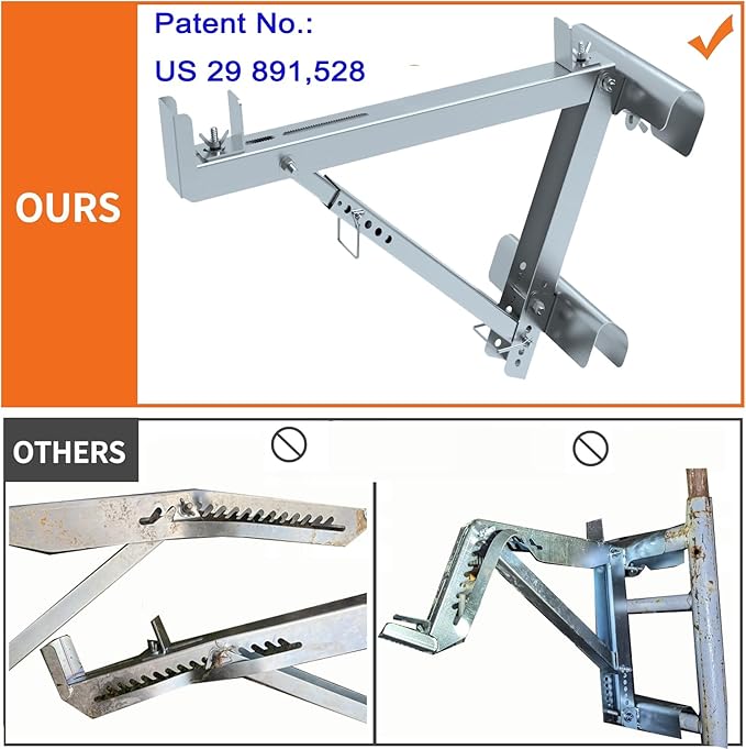 Ladder Jacks 2 Pack for Metaltech Scaffolding Platform,Two-Rung Short Body Extension Ladder Jack for Working Stage,2024 Upgrading Design & Strengthen Stability. (1 Pair)