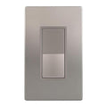 ENERLITES Elite Series Decorator Switch with Screwless Wall Plate, Paddle Light Switch, Single Pole, 3 Wire, Grounding Screw, Residential Grade, 15A 120V, UL Listed, 91150-NKWP, Nickel