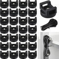 Yookeer 250 Pieces Magnetic Zip Tie Mount Multipurpose Cable Holder Magnets Magnetic Wire Management Bases with Heavy Duty Zip, Mount Nylon Cable Ties in Total (22 mm)