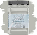Dixie Belle Silk All-in-One Mineral Paint - Baja Gray (32oz) - Light Gray Water Based Built-In Primer + Topcoat for Wood + Metal - Durable Furniture Paint - Low Reflective Finish