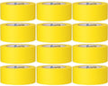 Oleitodh 12 Rolls Yellow Painters Tape Bulk 2 inch x 660 Yards, Painters Masking Tape No Residue Wall Painting Tape Artist Tape Trim Edge Finishing Tape for Wall Painting Decoration DIY Supplies