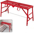 800LBS Foldable Scaffolding Platform, 71x16x60 Inch Alloy Steel Adjustable Height Portable Work Ladder, Ideal for Standard Staircase Painting Wiring Car Wash Home Decor & Industrial Maintenance
