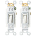Baomain 2-Pack 15 Amp Toggle Light Switch, 3-Way, Residential/Commercial Grade, On/Off Switch, Glossy White, UL Certified