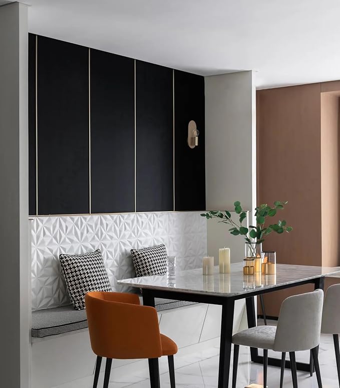 Safiyya Peel and Stick Wallpaper Black 314.9"x17.7" | Removable, Self Adhesive, Waterproof, Textured, Renter Friendly, Solid Color