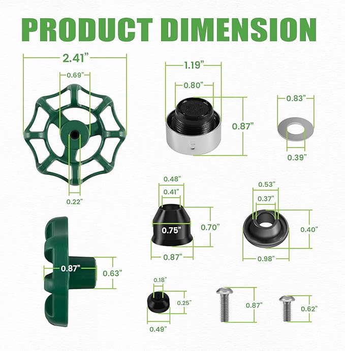 C-144KT-807 Wall Hydrant Complete Service Kit, for C-144 C-244 Series Wall Hydrants, Replace for C-144KT-807 Anti-Siphon Freezeless Faucet Repair Kit