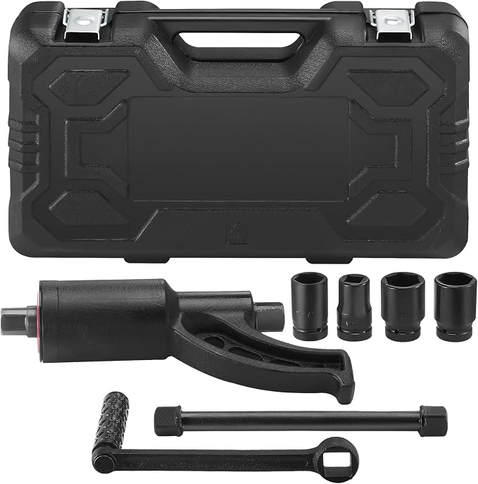 VEVOR Torque Multiplier, Heavy Duty Torque Multiplier Wrench Set, 1 Inch Drive Lug Nut Wrench Torque Multiplier, 1:58 4800N.m Lug Nut Remover, with 4 Sockets and Storage Case for Truck Trailer RV