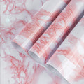 Extra Wide Marble Contact Paper Granite Peel and Stick Wallpaper Pink Glossy 31.5x157inch Countertop Contact Paper for Kitchen Bathroom Self-adhesive Waterproof Decorative Film Marble Vinyl Wrap