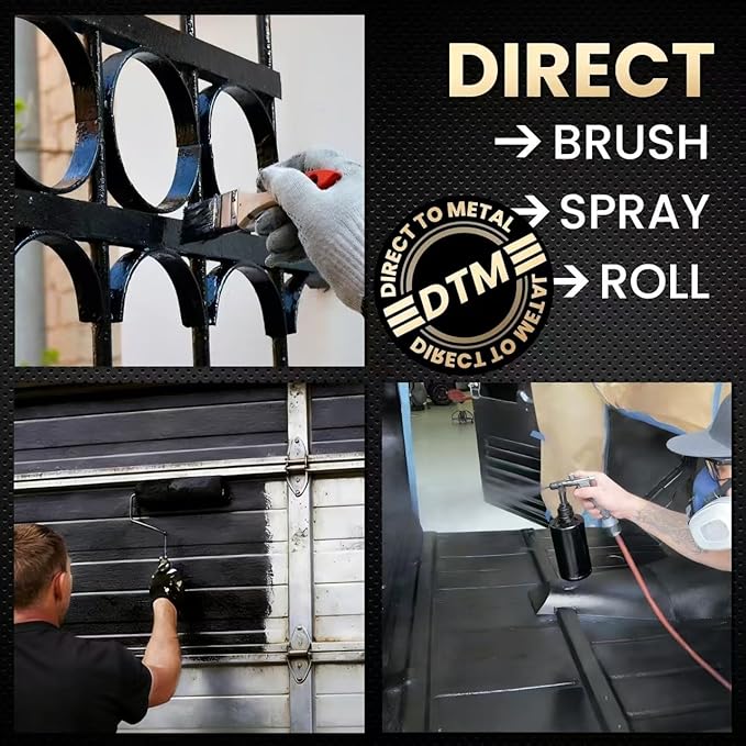 Ultra 2-in-1 Rust Converter Paint & Metal Primer, 35 oz Heat-Stable Rust Reformer & Encapsulator for Frame, Chassis, Trailer, Truck, Paint Directly Over Rust, No-Topcoat Needed, Matte Black