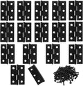 Murtenze 16 Pack 2 Inch Door Hinges, Black Butt Hinges with Mounting Screws