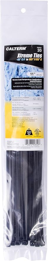 Gardner Bender 46-104UVBMN Nylon Cable Tie, 4 in., Black
