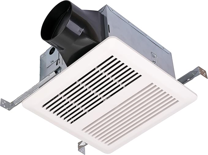 KAZE APPLIANCE SNP100H | 100 CFM | 0.8 Sone | Energy Star Certified | Humidity Sensing | No Attic Access Required | Bathroom Ventilation Exhaust Extractor Fan
