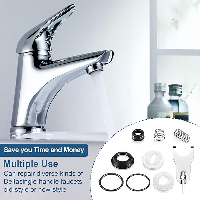 Dreyoo 2 Pack Bathroom Shower Faucet Repair Kit, Compatible with Delta/Peerless #RP3614 and Danco 88103, Compatible with Delta/Peerless Single Handle Faucets, #70 and #212 Ball, Stainless Steel
