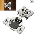 50 Pack (25 Pairs) 5/8" Overlay Soft Close Cabinet Hinges, Satin Nickel Stainless Steel Concealed Hinges with 3D Self-Closing for Face Frame Doors & Kitchens