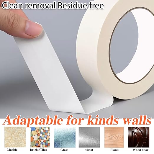 Masking Tape, 20 Packs White Masking Tape, 0.75 Inch X 55 Yards X 20 Rolls, 1100 Yards in Total. for General Purpose Use, Painting, Crafting, School Stationery, Arts, Home Use etc.