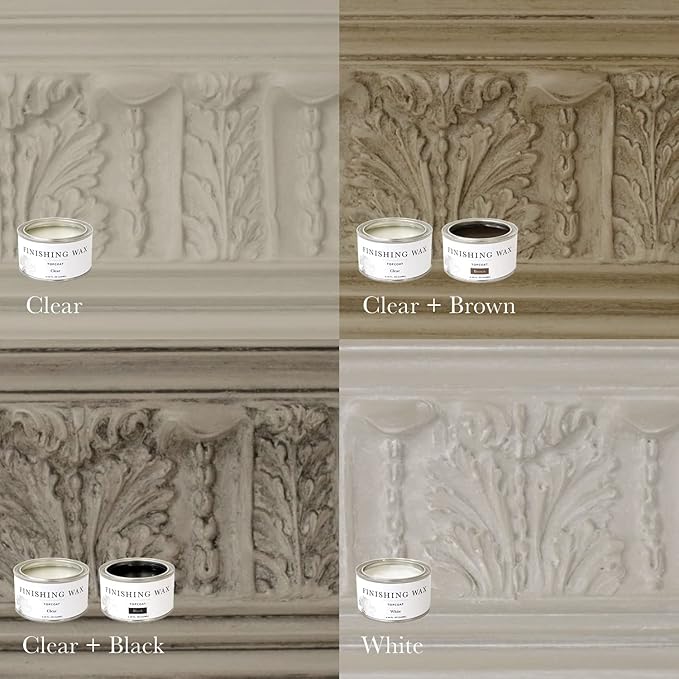 Jolie Finishing Wax - Protective topcoat Paint - Use on interior furniture, cabinets, walls, home decor and accessories - Odor-Free, Non-Hazardous - White - 120 ml