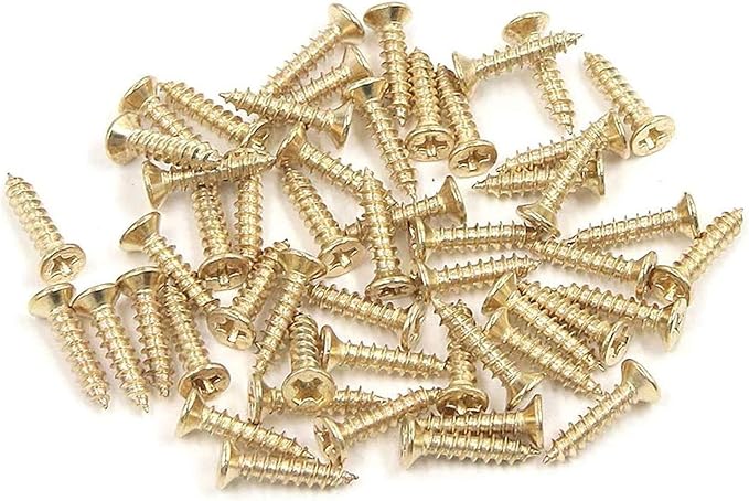 XMHF 2 Inch Butt Hinges for Cupboard Cabinet Home Furniture Hardware Door Folding Butt Hinge Golden Tone 12PCS