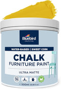 BLUEBIRD Chalk Furniture Paint - 500 ML / 16.9 fl oz for Furniture, Home Décor, Cabinets, and More (Sweet Corn)
