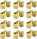 12 Pcs 12mm Brass Barrel Hinges Hidden Invisible Cabinet Furniture Hinges Concealed 180 Degree Opening Angle