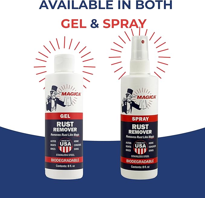 Magica® Rust Remover Reliably Removing Rust Stains for over 35 years USA Made (8oz Gel)