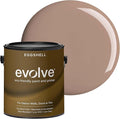 EVOLVE Interior Paint & Primer, Eggshell (Feather Brown), 1 Gallon – One-Coat Coverage, Excellent Hide, Low VOC, Low Odor, Washable Paint for Walls, Doors & Trim