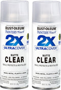 Rust-Oleum 334022-2PK Painter's Touch 2X Ultra Cover Spray Paint, 12 oz, Matte Clear, 2 Pack