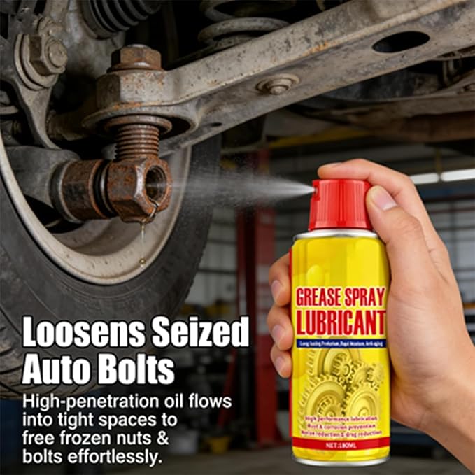 6.1Oz Anti-Rust Lubricant Spray & Rust Remover, New Multi-Purpose Penetrating Oil, Multi-Purpose Formula for Protect & Restore, Fast-Acting Dissolver for Vehicles, Tools, Chains, Bolts and Hinges