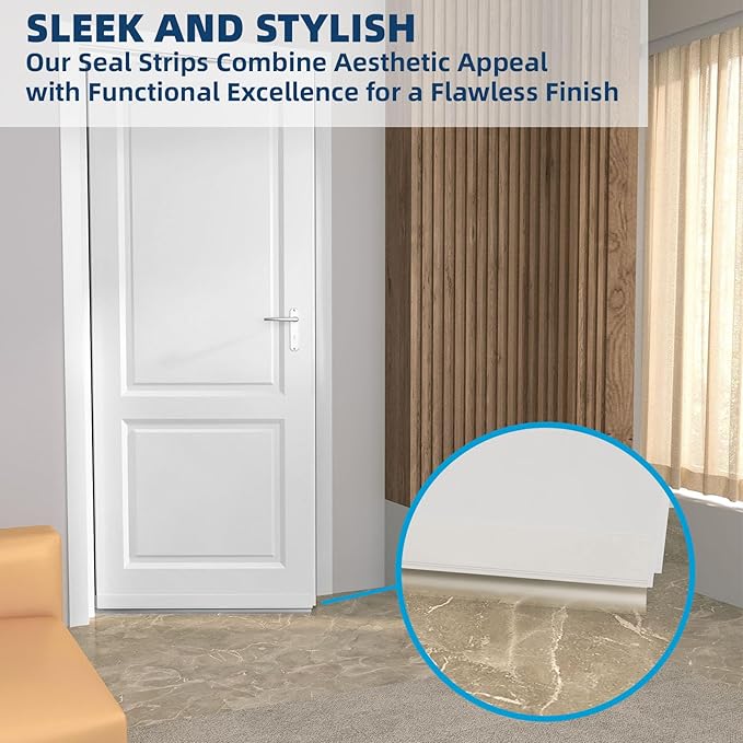 Elvone Heavy-Duty 36 ft x 3 in Weather Stripping, Extra Thick 2mm Door Draft Stopper Silicone Seal Strip for House and Glass Shower Doors for Collision and Side Gaps of Door and Windows, Clear