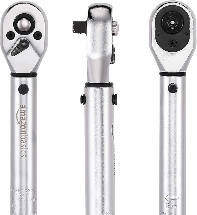 Amazon Basics 1/4-Inch Drive Click Torque Wrench - 20-150 Inch-lb, 2.5-15 Nm