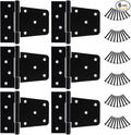 HILLMASTER 3.5 inch Heavy Duty Gate Hinges Fence Door Hinges Durable Gate Strap Hinge for Indoor Outdoor, Gate Hardware Kit for Shed, Wooden Fences, Vinyl Fence Gate, Barn Door, Garage, 6 Pack