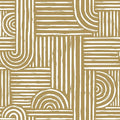Livelynine 17.5x276 Abstract Modern Wallpaper Peel and Stick Mid Century Modern Geometric Wallpaper for Bathroom Cubicle Bedroom Accent Wall White Gold Contact Paper Drawers Cabinets Renter Friendly