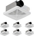 50CFM Ceiling Bathroom Exhaust Fan: Vent Fan with Grille, Bath Wall Mount Ventilation fan for New Building Multi Family, Condo, Apartment and Hotel, White, Contracors 6 Packs