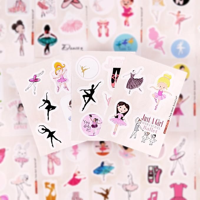 BulbaCraft Ballet Stickers - Ballerina Laptop Stickers, Ballet Gifts, Ballerina Party Supplies, Gifts for Women & Men