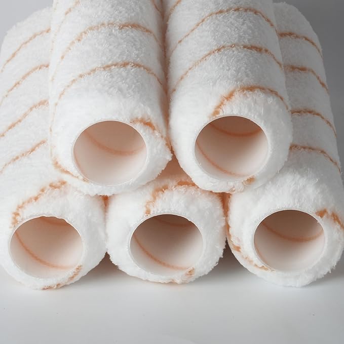 Bates- Paint Roller Covers, 9", Brown Stripes, 5 Pack, Covers for Paint Rollers 9 Inch, 9 Inch Paint Roller Covers, Paint Roller Cover, Paint Roller Covers 9 Inch, Large Paint Roller Covers