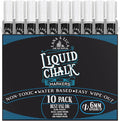 LANA & LUCA Liquid Chalk Marker Pen - White Dry Erase Marker - Chalkboard Markers for Signs, Windows, Blackboard, Glass - Reversible Tip (6mm, 10 Pack)