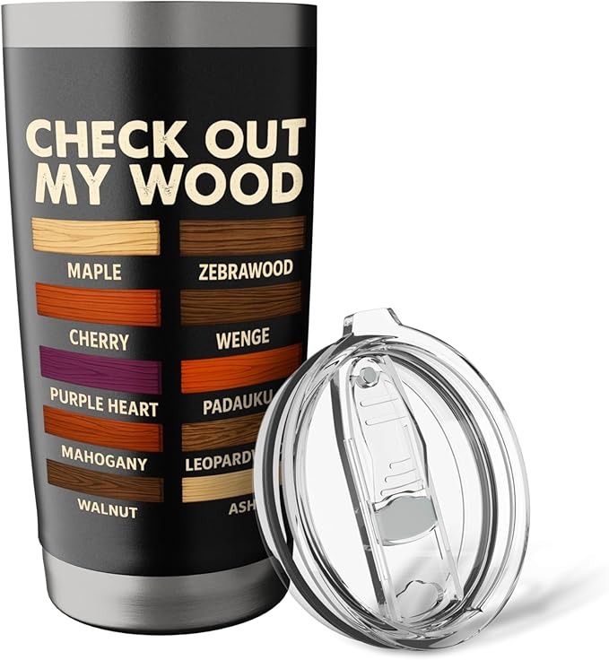 Funny Woodworking Design For Men Dad Woodwork Carpentry Stainless Steel Insulated Tumbler