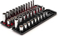 TEKTON 3/8 Inch Drive 6-Point Socket Set, 42-Piece | SHD91218 | (5/16 - 3/4 in., 8 - 19 mm), Shallow and Deep, Socket Rail