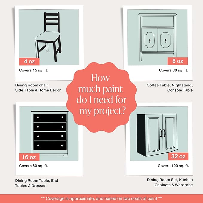 Country Chic All-in-One Chalk Paint for Furniture, Cabinets, Home Decor, Eco-Friendly, Matte Finish, Built-In Primer & Top Coat for Wood, Metal - Soiree (Beige Taupe) - 4 oz (118 ml)