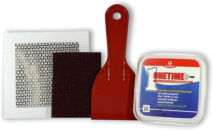 Red Devil 0549 ONETIME Lightweight Spackling Patch-A-Wall Kit, 1/2 Pint, Made in USA