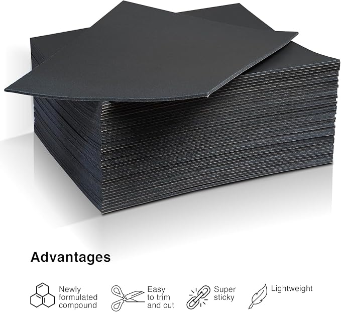 Siless Liner 157 (4 mm) mil 9 sqft Car Sound Deadening Closed Cell Foam & Heat Insulation mat - PE Foam Sound Deadener Material & Heat Barrier