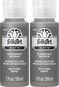 FolkArt Acrylic Paint in Assorted Colors (2 oz), 425, Medium Gray (Pack of 2)