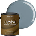EVOLVE Interior Paint & Primer, Eggshell (River Blue), 1 Gallon – One-Coat Coverage, Excellent Hide, Low VOC, Low Odor, Washable Paint for Walls, Doors & Trim