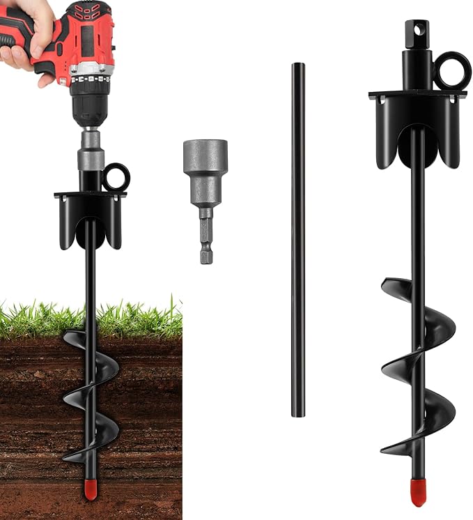 Heavy Duty Dog Tie Out Stake,13.7" Spiral Ground Anchor with Swivel Ring | Dog Spiral Stake for Outside,Yard,Camping,Rust Proof Ground Anchor for Dogs Run Cable Leash Tether,for Dogs Up to 220bs