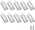 Biaungdo 10 Pack 2 Inch Butt Hinge, Stainless Steel Folding Butt Hinges, Cabinet Mini Hinges Small Box Hinges Door Hinge Rectangle