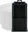 Bates- 4 Inch Paint Tray Set, 61 Pack, 1x 4 Inch Paint Roller Tray, 60x Disposable Plastic Liners, Black and White