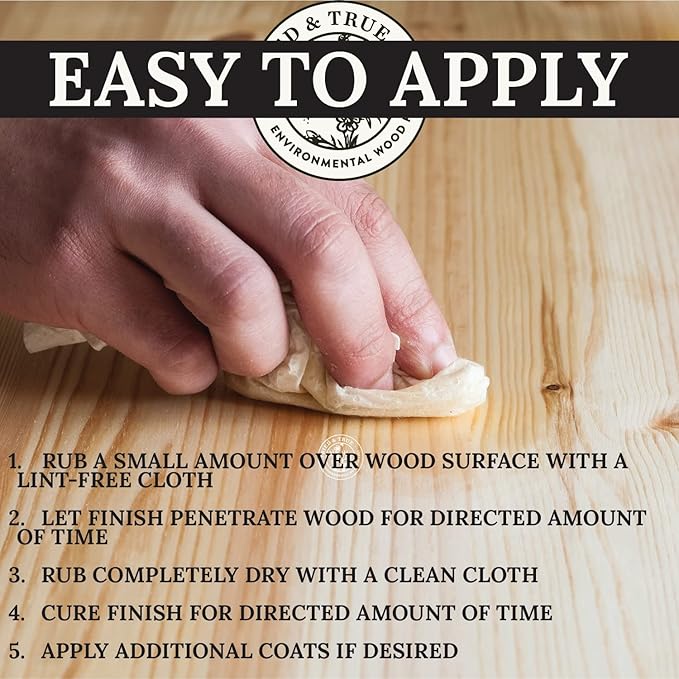 Tried & True Original Wood Finish, Pint - Linseed Oil & Beeswax Blend, Ideal for All Woodwork, Long-Lasting Durability, Food Safe Sealer, Non-Toxic Wood Finish