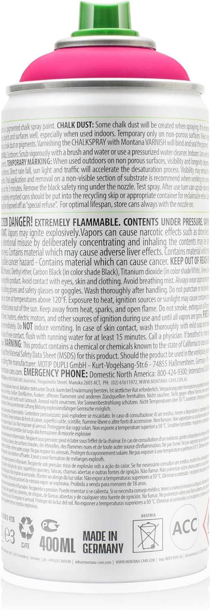 Montana Cans Spray Paint, 400ml, Pink