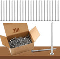 Tandefio 2 Pound Box Siding Nails Roofing Tile and Slating Rust Resistant 304 Stainless Steel Hardware Nails for Redwood Cedar Wood Siding Nail Decking Roof Slating(2 Inch)